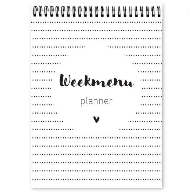 Weekmenu met boodschappenlijstje
