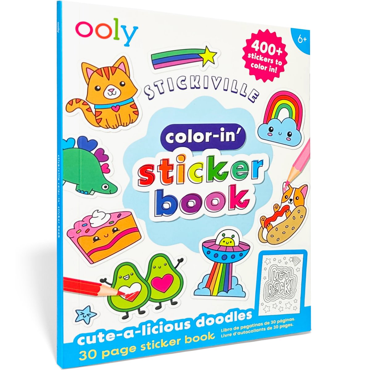 Ooly - Color-in' Sticker Book: Cute-A-Licious Doodles